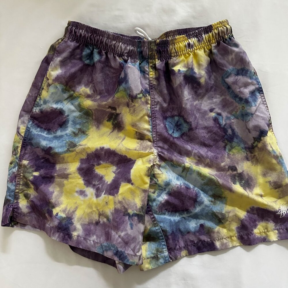Stussy tie-dye swim trunks
